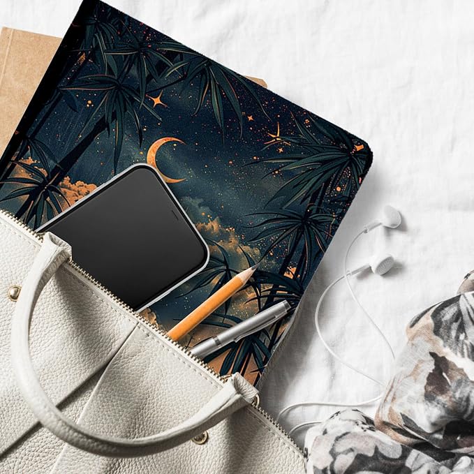 for Microsoft Surface Pro 7 Plus,Surface Pro 7/6/5/4 12.3" Tablet Case,Auto Wake/Sleep,Adjustable Stand Protective Cover - Starry Bamboo Night