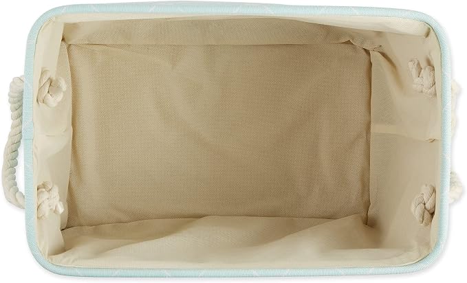Bone Dry Pet Storage Paw and Bone, Trellis Collection, Small Rectangle, 14x8x9, Aqua
