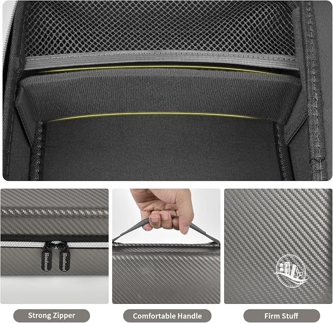 Boobowl Barber Accessories Bag for Clippers and Supplies, Hair Clipper Box | Portable Mens Clipper Storage Organizer for Hair Cutting, Guard Grooming Kit and Barbers Supplies (Bag Only) - Dark Grey