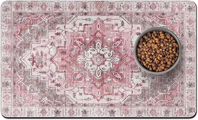 Pet Food Mats for Floor, Absorbent Dog Mat for Food and Water Dispenser Mat, Dog Food Mat Quick Dry Cat Food Mat Pet Supplies