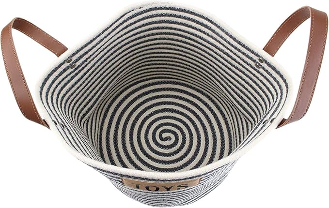 Midlee Cotton Rope Pet Toy Storage Basket