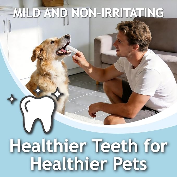 DOCO Pet Dog Teeth Cleaning Wipes – Deodorizing Finger Wipes for Dogs & Cats | Helps Reduce Plaque & Tartar Buildup, Supports Fresh Breath, No Rinse (Grapefruit, 50 Count)