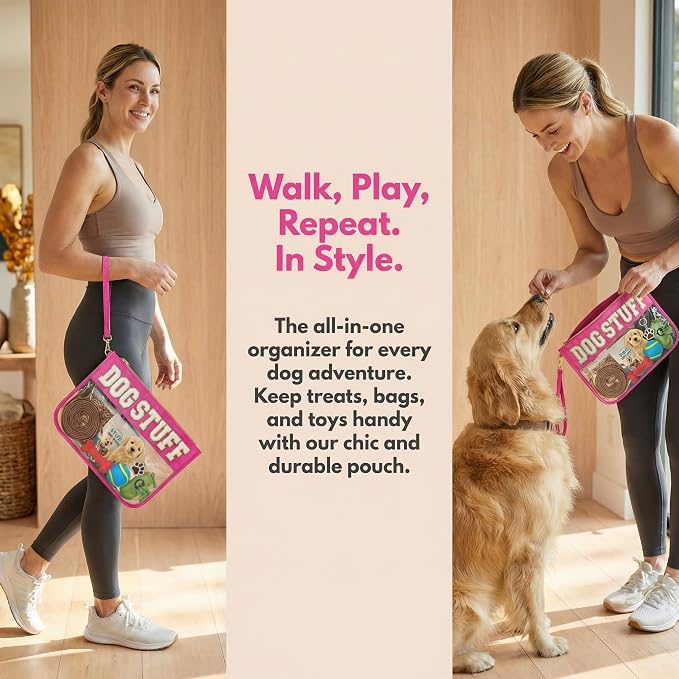 Dog Mom Gifts for Women Travel Bag Stuff Carrier Gifts Bag for Dog Lovers Food Storage Pouch Organizer Bag
