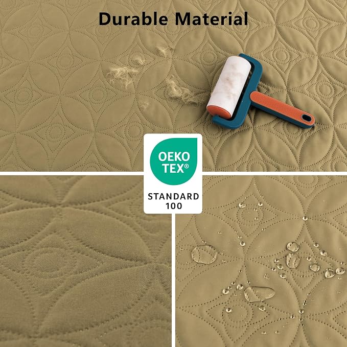 Waterproof Couch Cover for Dogs - Washable Pets Furniture Protector | TPU Leak-Proof Liner, Lightweight & Reversible, Fits Chair, Sofa, Bed, 30" x 30" , Sand/Cream