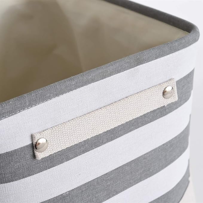 Extra Large Cube Storage Bins Baskets for Organizing, Sturdy Fabric Storage Basket Cube W/Handles, Decorative Foldable Storage Baskets for Shelves Closet Nursery Toy (3 Pack 16×12×12inch)
