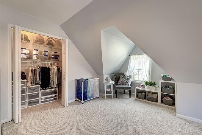 HOMZ 4-Pack Snaplock, Small Clear Plastic Storage Organizer Bins w/Lids, 12 Quart, White - Stackable Container Boxes for Bedroom, Bathroom, Garage, and Office Organization