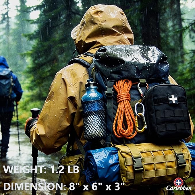 EMT Pouch MOLLE Ifak Pouch Tactical MOLLE Medical First Aid Kit Utility Pouch (With Medical Supplies)