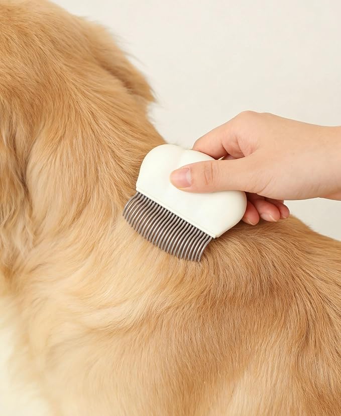 All-in-One Pet Grooming Kit - Long Hair Cat Grooming Kit & Dog Set, Includes Double-Sided Comb, Shedding Comb, 2 Knotting Combs & Massaging Comb