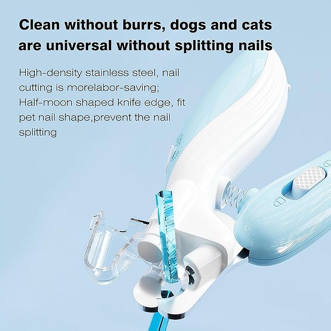 Cat & Dog Nail Clippers with LED Light, Illuminates Nail Bloodline to Prevent Overcutting, Pet Nail Trimmer with Safety Guard & Built-in Nail Catcher for Dog Cat Rabbit Small Animals(CoffeeBrown)