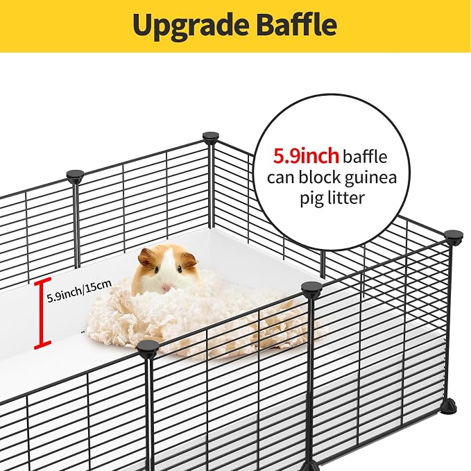 Oneluck Guinea Pig Cage, Indoor Habitat with Waterproof Plastic Bottom,Playpen for Small Pet Bunny, Turtle, Hamster, Loft cage