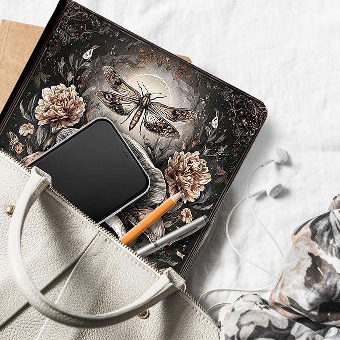 for Microsoft Surface Pro 7 Plus,Surface Pro 7/6/5/4 12.3" Tablet Case,Auto Wake/Sleep,Adjustable Stand Protective Cover - Mushroom Flower Vintage