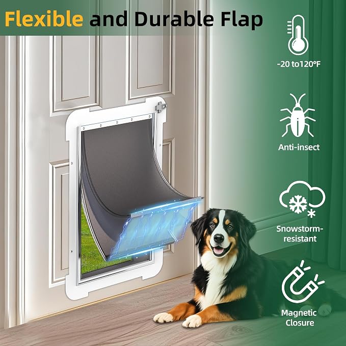 MIAOTONG Dog Door Replacement Flap with Screws, 3-Flap, Weatherproof, Large | Compatible with PetSafe Freedom Dog Door PAC11-11039, 10 1/8" X 16 7/8", Dog Door Flap for Extreme Weather (-20 to 120°F)