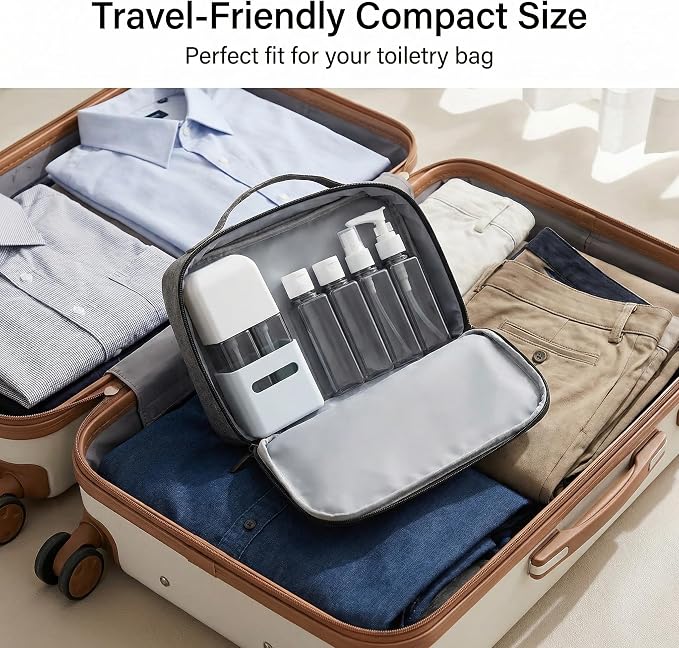 4 in 1 Travel Dispenser Bottle Refillable 4 in 1 Travel Dispenser 60ml Travel Bottles Leakproof Travel Size Containers for Toiletries Shampoo Lotion Blue