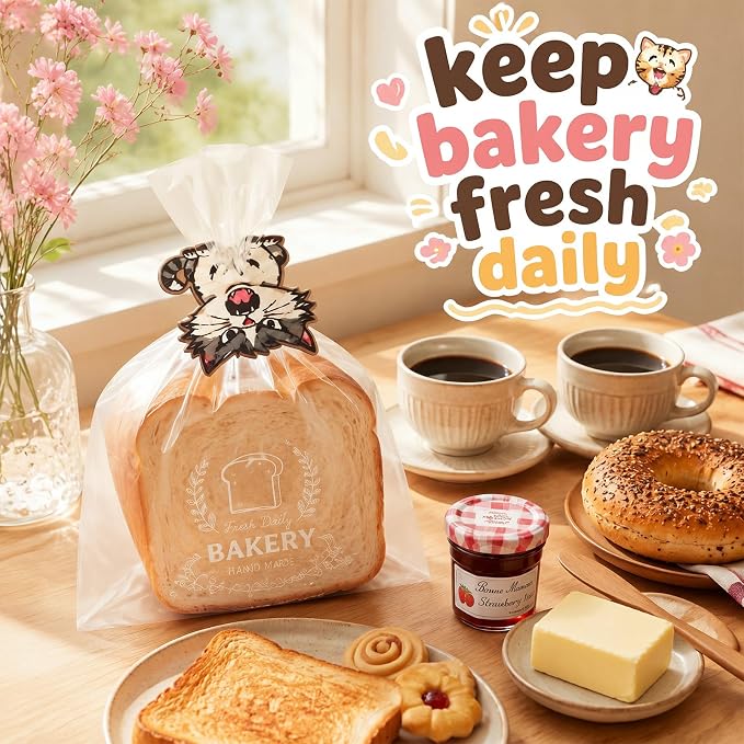 Patelai 20 Pcs 3.94 x 3.94 Inch Fun Animal Shaped Bread Bag Clips Wood Bread Clip Bag Sealerreusable Food Storage Seal Clips Cartoon Shaped Food Storage Holder for Kitchen Snack Organizer