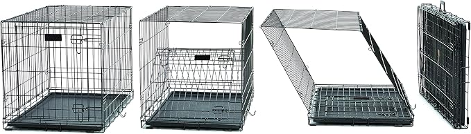MidWest Homes for Pets Ultima Pro Heavy-Duty 30-Inch Dog Crate, Ultra-Strong Steel Double Door Pet Cage for Medium-Sized Breeds, Accessories Included