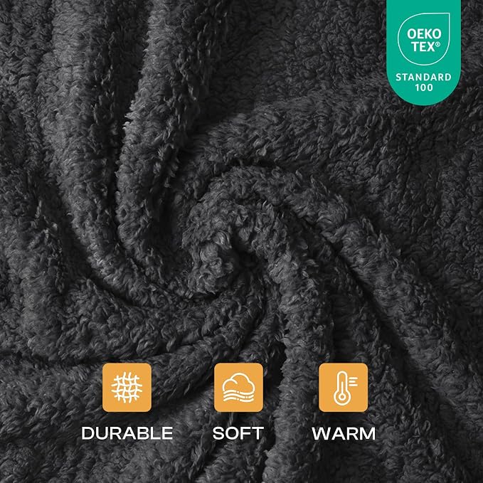 1 Pack 3 Calming Blankets Fluffy Premium Fleece Pet Blanket Soft Sherpa Throw for Dog Puppy Cat Black Small (23”x16'') | Fluffy Throw Blanket Washeble for Crate Bed Couch Indoor. Cozy Pet Blanket, Puppy Essentials Dog gift,Black,Small