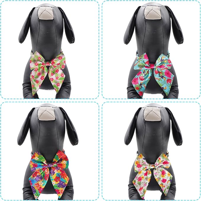 PET SHOW 10 Pack Hawaiian Sailor Dog Bowties for Large Dogs