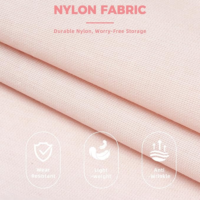 BAGAIL Lightweight Compression Packing Cubes for Travel, 6 Set, Pink | Salis Nylon Fabric,Anti-Tearing,Save Space,SBS Zippers,Packing List,PVC Tag Pocket,Custom Labels,Visible Mesh,Portable Handel