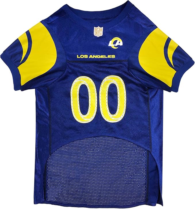 Pets First NFL Los Angeles Rams Dog Jersey, Size XX-Large, Football Shirt Costume for Pet, Dog Sports T-Shirt, NFL Team Clothing for Cats, Licensed Pet Apparel Available in 7 Sizes and 32 Teams