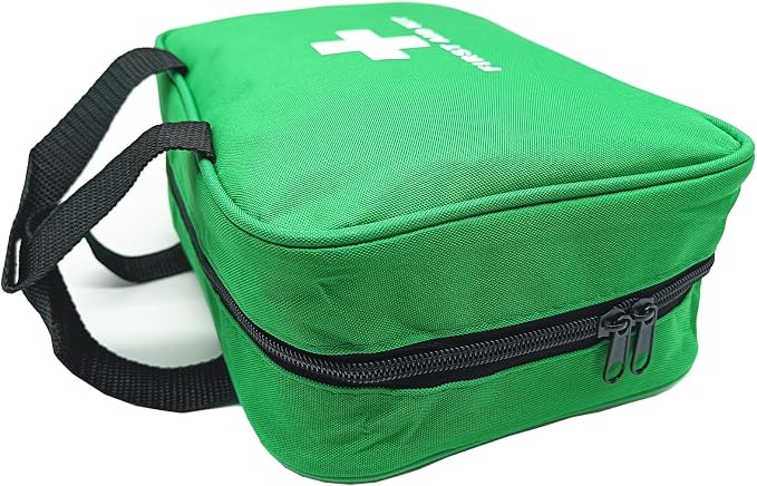 Red First Aid Bag Empty Travel Rescue Pouch First Responder Storage Medicine Emergency Bag for Car Home Office Kitchen Sports Outdoors (Green)