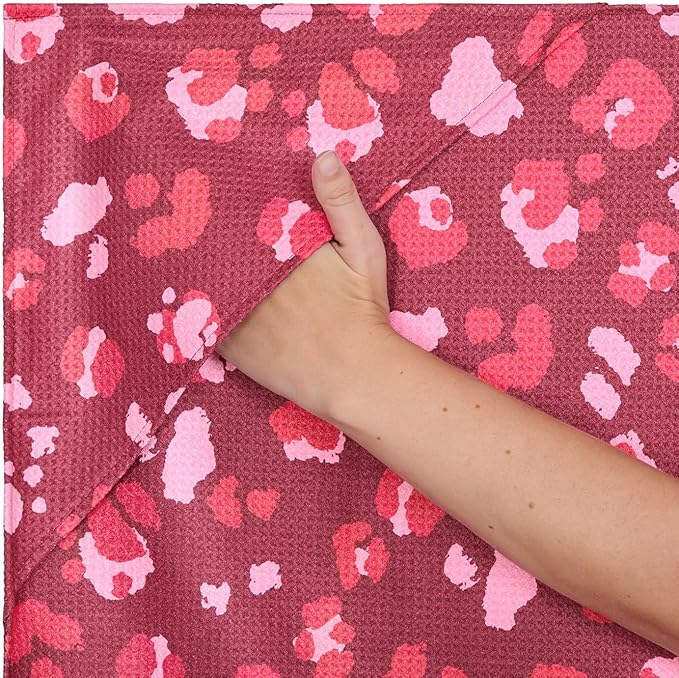 Dock & Bay Pet Towel - Super Absorbent & Quick Drying Dog Towels with Bag - 100% Recycled - Pink Paws, Medium (90x50cm, 35x19)