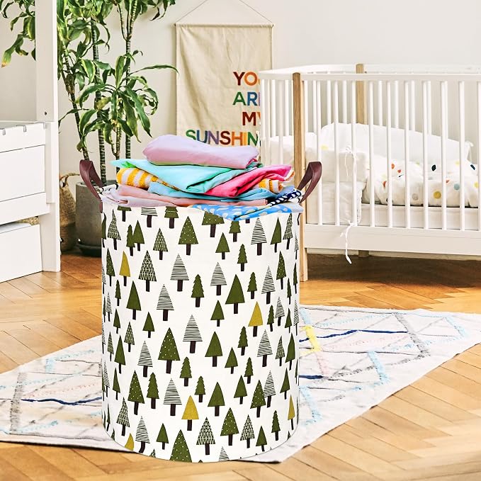 MAIZMZ Girls Storage Basket Laundry Hamper Gifts Organizer Bins Toy Box Laundry Basket Large Canvas Collapsible Chest for Home/Dorm/Kitchen/Pet/Office/Closet/Shelf/