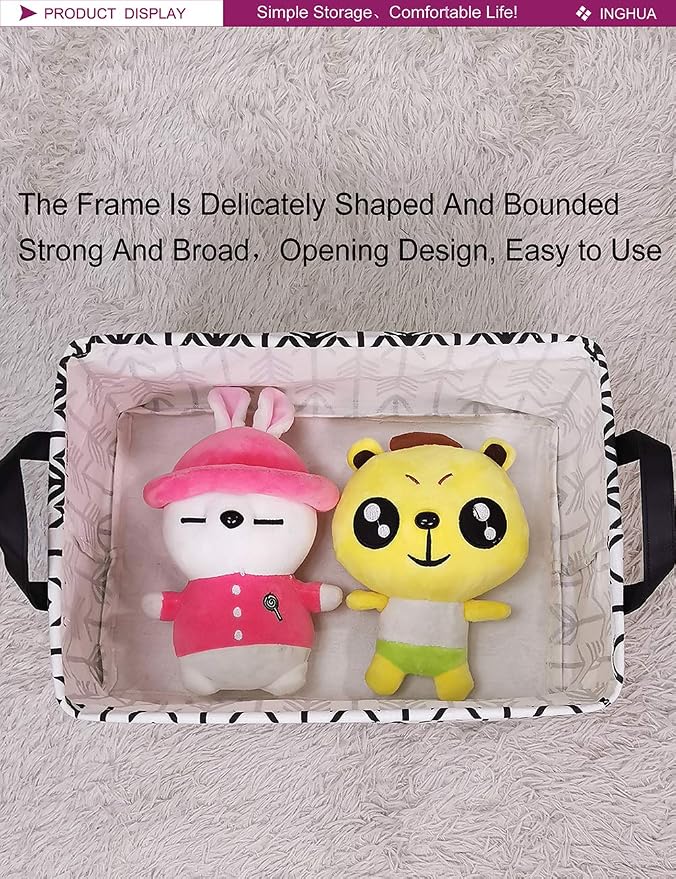 Rectangular Black Arrow Storage Basket | Gifts Bag for Toys,Books,Clothes,Gifts,Pets-Perfect for Home,Office,Nursery,Dorm,Shelf