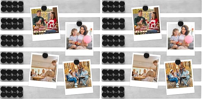 TonGass Magnetic Strip with Adhesive Backing, 2"x15" Stainless Steel Strips Bulletin Bar Board, Metal Magnetic Strips for Wall with 48 Pcs Magnets for Home, Office, School Use - 6 Pcs (Pack of 2)