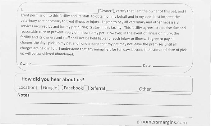 100 3X5 Kennel Cards (3 X 5 Inch) cage Cards for a Kennel, Cat and Dog Boarding Supplies, Pet Profile Record Card for Veterinary Practice, Shelter, Dog Grooming