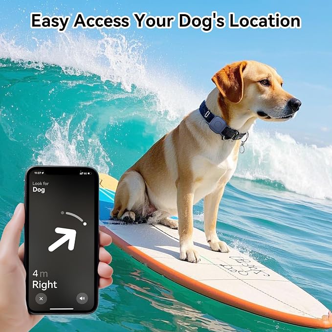 Waterproof Dog Collar Holder for Life360 Tile Mate Tracker, 2-Pack Durable Silicone Cover, Anti Lost for Life 360 Tile Tracker Case for Cat & pet Collars, Easy Installation, Lightweight, Navy Blue