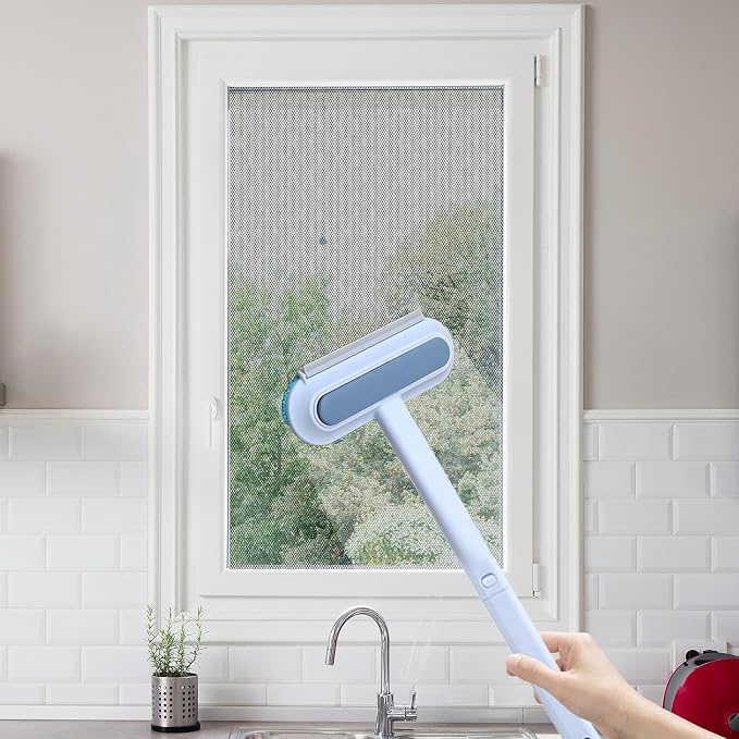 Extendable Cat Brush, Washable Lint Remover, Long Handle Cleaner, Multifunctional Furniture Carpet Organizer, Portable Clothes Cleaning Accessory, Grooming Tool for Cats, Carpets, Clothes, 59x18.5x3cm