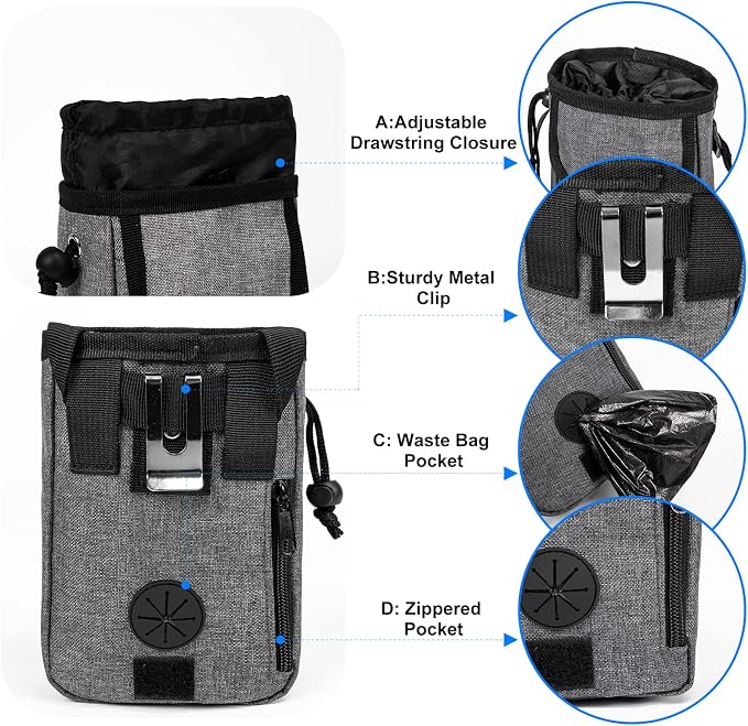 Modoker Dog Travel Bag Backpack, Airline Approved Pet Accessories Organizer for Dog and Cat with Shoulder Strap, 2 Dog Food Storage Containers, 2 Collapsible Dog Bowls,1 Pet Mat, Rose Red | Dog travel accessories set with feeding supplies, bowls, mat, ...