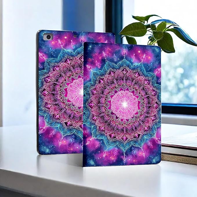 for Microsoft Surface Pro X/Pro X Plus-13 2019/2020/2021/2024 Tablet Case,Auto Wake/Sleep,Adjustable Stand Protective Cover - Mandala Starry Sky
