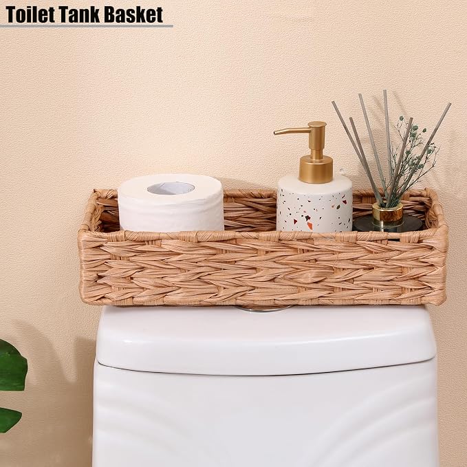 Handwoven Storage Basket Tissue Holder Box Toilet Paper Office Drawer Organizer