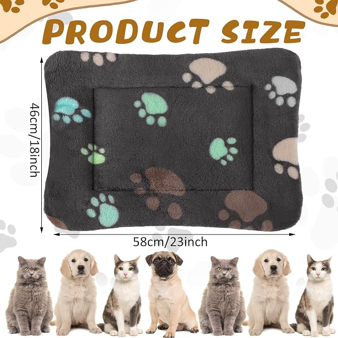 4 Pack Soft Pet Bed Mat Small Dog Crate Fleece | Tuanse Soft Pet Beds Mat Small Dog Crate Fleece,23 X 18 Inches,Black