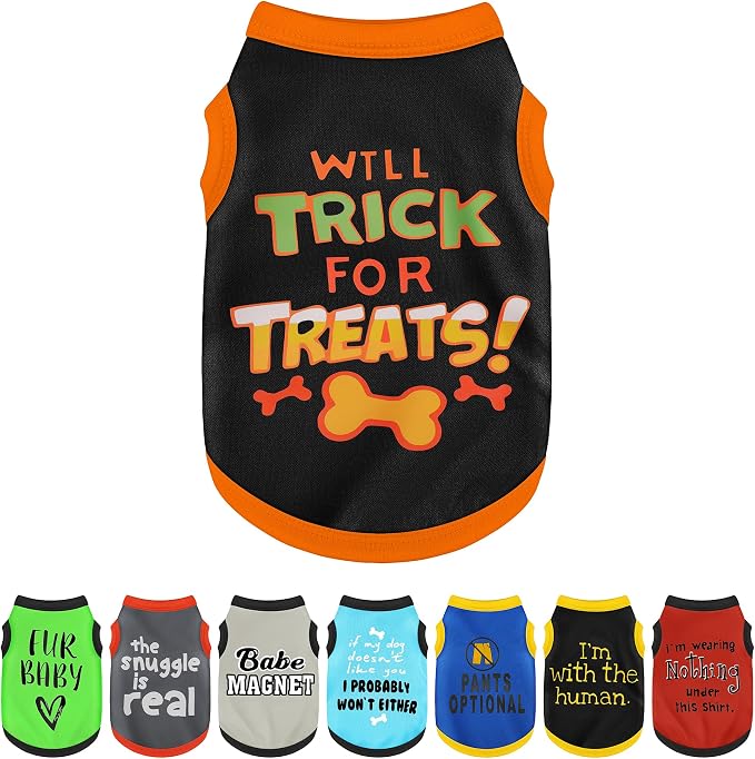 Elevate Your Pet's Seasonal Style with Playful Panache: with Adorable Beautifully Printed Dog Shirts Featuring Hilarious Printed Patterns for Airy Comfort in Summer and Fall Classic Series3 X-Small