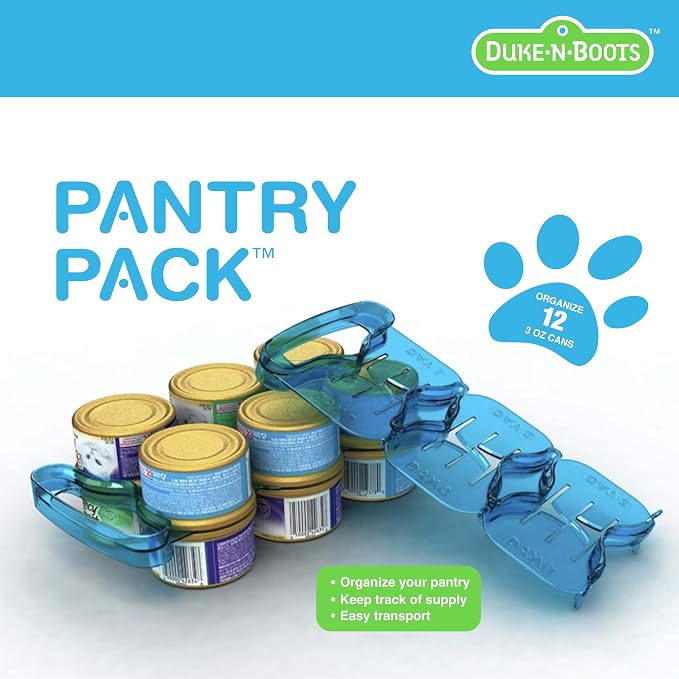 Stackable Pet Food Organizer - Fits 5.5 oz Cans, Holds 12 | 1 Piece, The Perfect Pet Food Storage Solution, Holds 12 Pet Food Cans for Easy Access, Food Carrier for Storage and Travel
