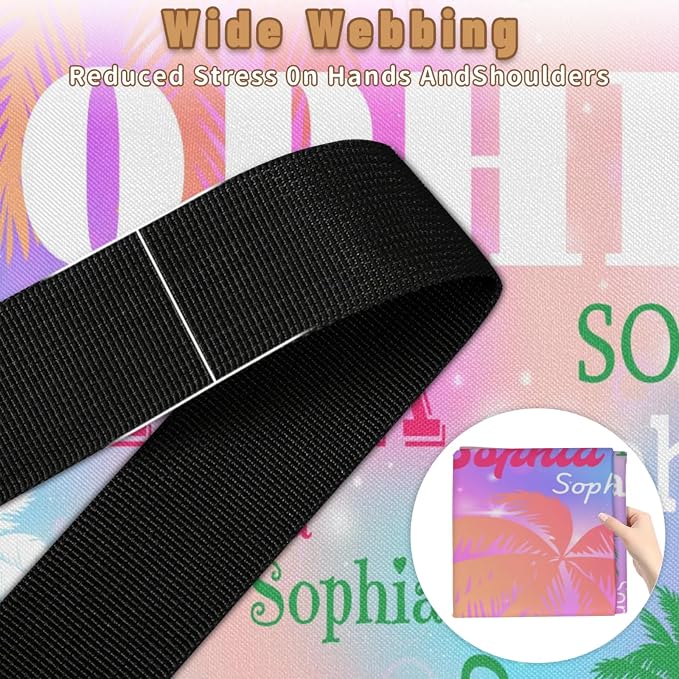 Custom Comforters Storage Basket with Lid, Personalized Name Pink Green Tropical Palm Trees Large Organizer Bin for Pet/Children Toys, Clothes, Perfect for Rooms/Playroom, Colorful Pink Galaxy