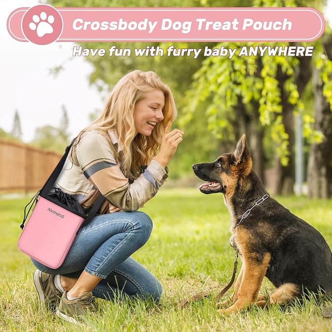 6 Set Dog Travel Bag, Large Pet Travel Kit for Supplies, Pink | Includes 2 Food Containers, 1 Pet Organizer for Dogs, 2 Collapsible Bowls, 1 Treat Pouch, Dog Weekend Overnight Bag Luggage