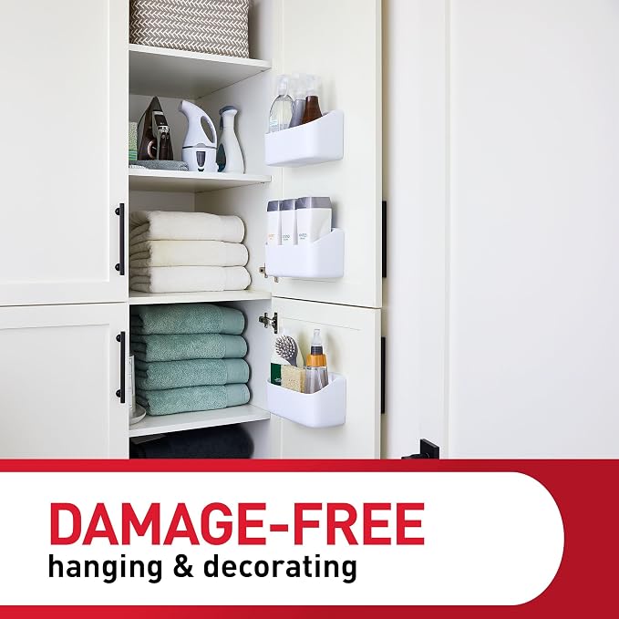 Command Pet Collection Organizing Caddy, 1 Caddy, 4 Large Strips | Command Strips Wall caddy, Tool Free Adhesive Organizer For Cleaning Supplies, Closets, Pantry, Home, And Office
