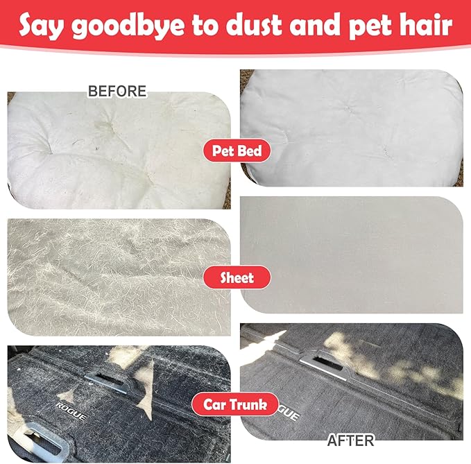 Pet Hair Removal Glove for Dogs & Cats-The Ultimate Pet Hair Remover Tool with 5-Finger Design Electrostatic Magic Brush, Reusable for Pet Hair on Couch, Carpet, Car Trunk, Furniture & Laundry