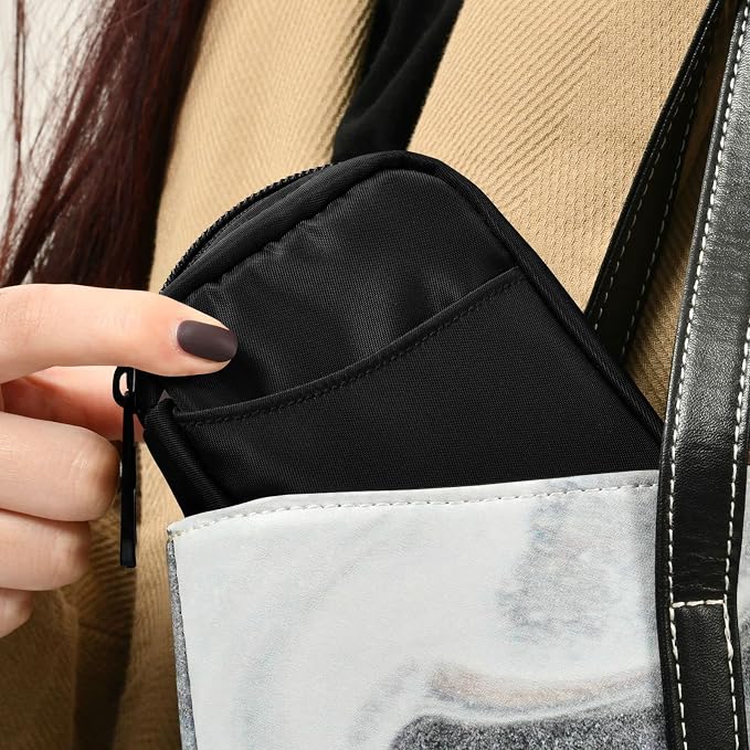 Pill Box 7 Day Pill Case Travel Pill Organizer Bag with Zipper Portable Weekly Case Compact Size for Vitamin Supplement Holder, Solid Color Black