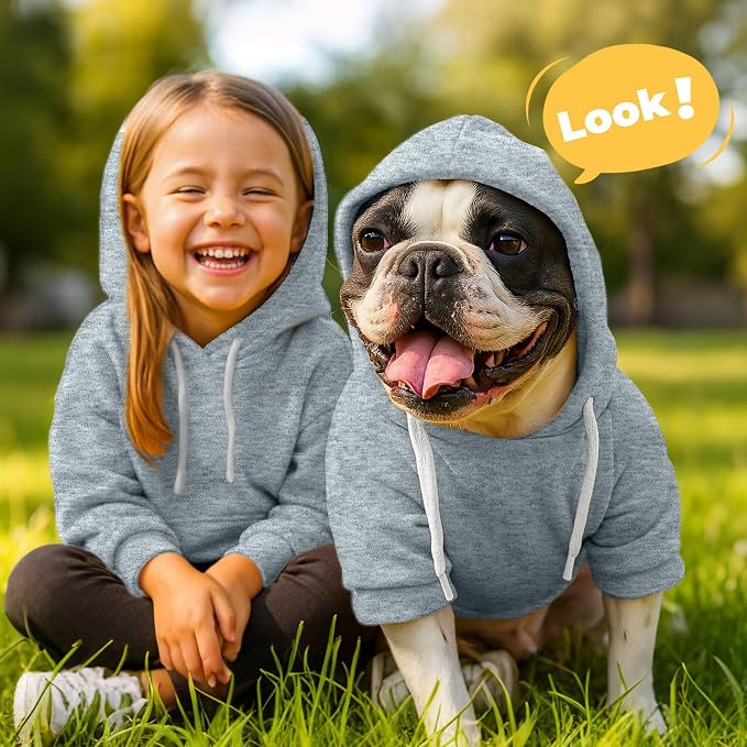 PETCARE Basic Dog Hoodie Sweaters for Small Medium Large Dogs Cats Puppy Clothes Soft Warm Fleece Dog Hoodies Sweatshirt with Small Pockets Fall Winter Chihuahua Dachshund Golden Retriever Outfits
