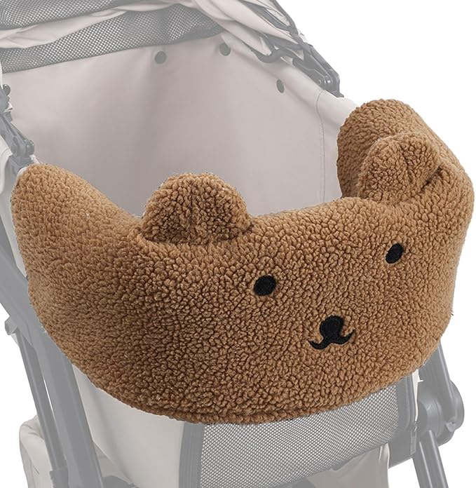 Keenso Pet Stroller Guard, Easy Installation, Protects from Rough Edges, Pet Stroller Front Guard Fits Most (Brown)