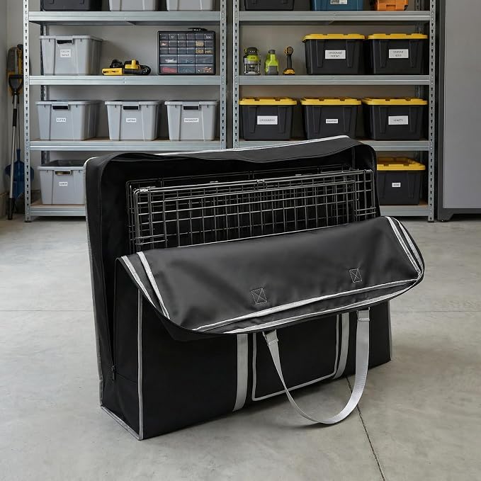 Large Dog Crate Bag for Storage & Travel, Carrying Case Holds Most 54 inch Crates, Also Fits Pet Playpens, Dog Beds & Cat Houses, Durable Waterproof Material