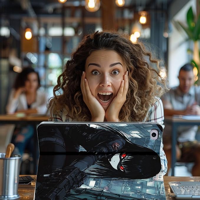 for Microsoft Surface Pro X/Pro X Plus-13 2019/2020/2021/2024 Tablet Case,Auto Wake/Sleep,Adjustable Stand Protective Cover - Girl