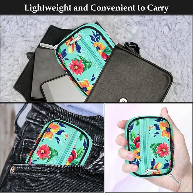 Serfeymi Weekly Travel Pill Organizer Pill Case for Purse with Removable 7 Day Pill Box, Fashionable Travel Medicine Organizer Pill Container for Medicine, Vitamin, Supplement - Black 01 + Green 01