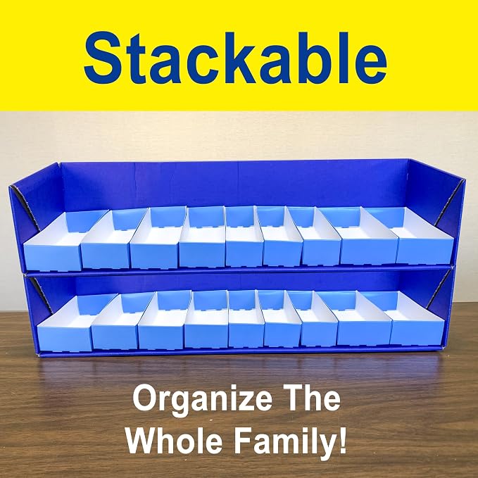 One Place Organizing System for Pill Bottles, Medication Bottles, Supplements and Vitamins - Fits Counter Tops, Pantry, Cabinets. 9 Storage Compartments - Easy Access - Made in USA