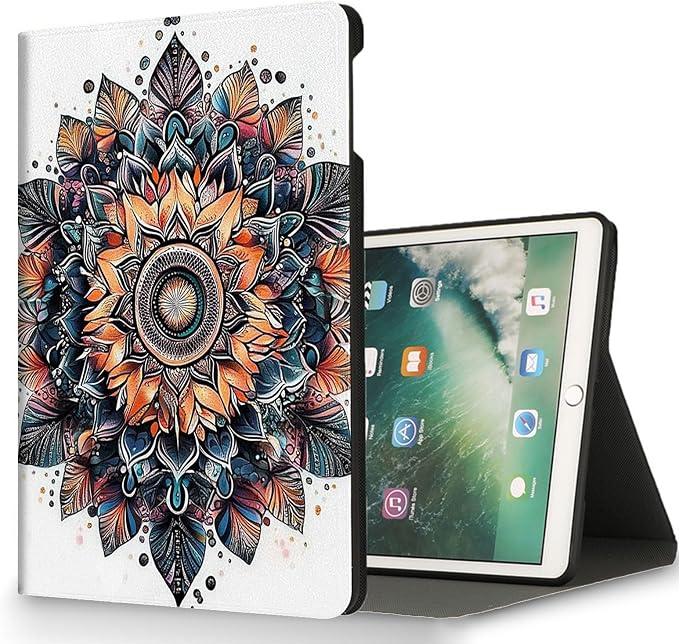 for Microsoft Surface Pro 11/10/9-13" 2024/2022 Tablet Case,Auto Wake/Sleep,Adjustable Stand Protective Cover - Mandala Art