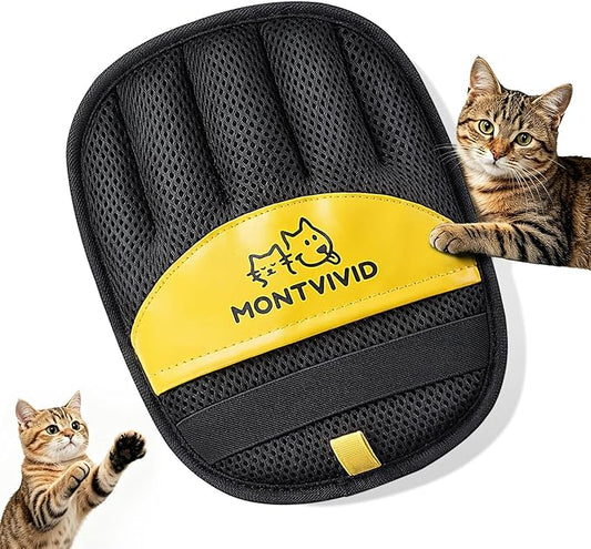 Upgraded Electrostatic Pet Hair Removal Glove Reusable Magic Brush for Removing Cats & Dogs Hair from Clothes, Couch, Carpet, Furniture and Bed,Safe for All Fabrics,Gifts for Pet Owners